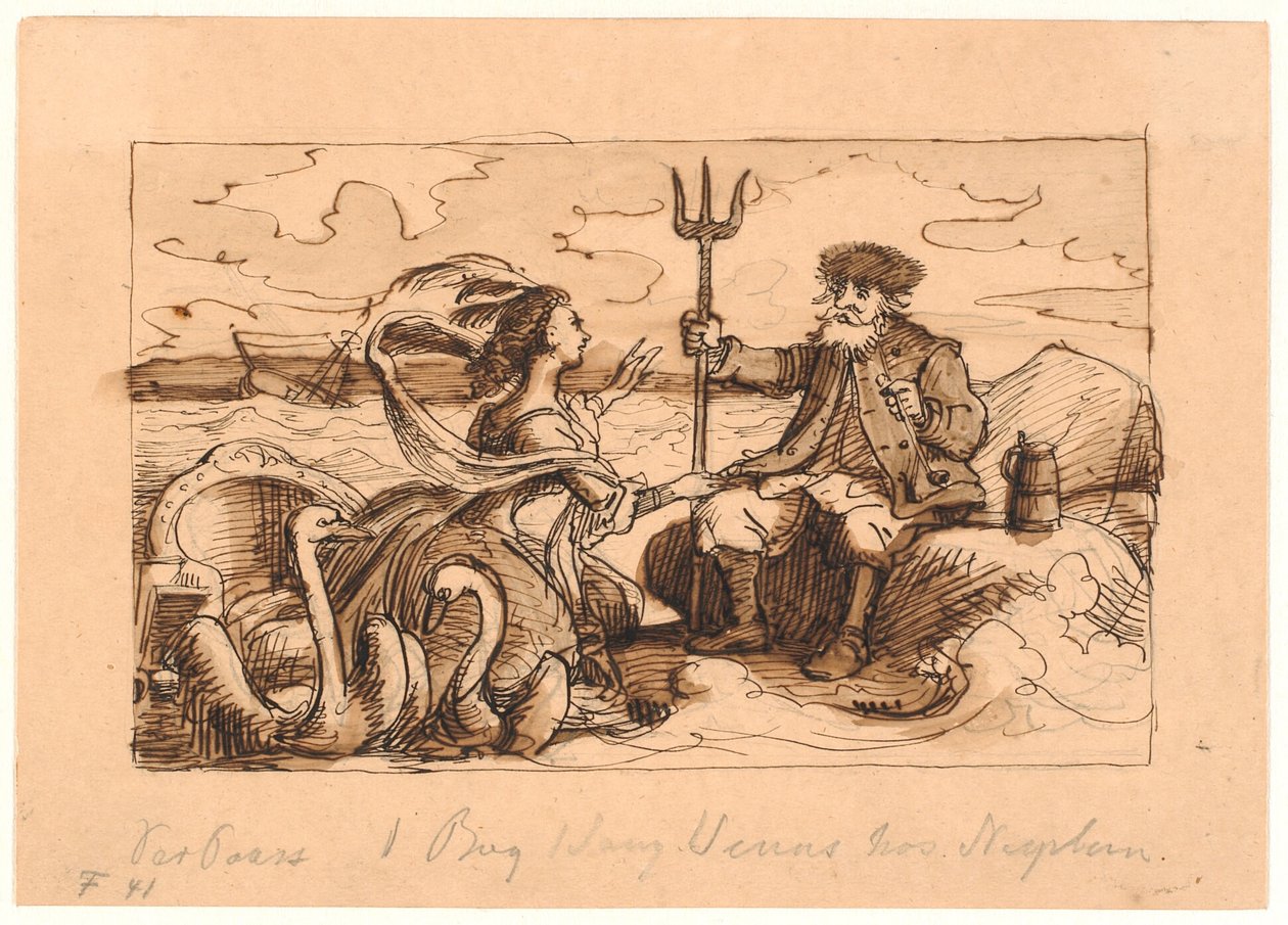 Per Paars 1:a bok 1:a låten. Venus med Neptunus av Wilhelm Marstrand