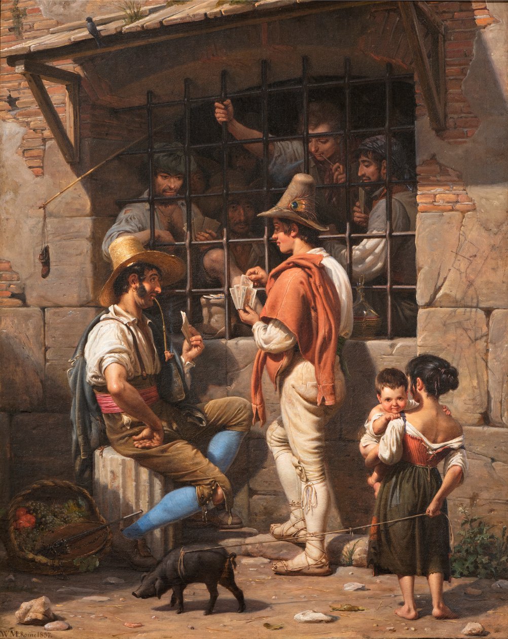 Fängelsescen i Rom av Wilhelm Marstrand