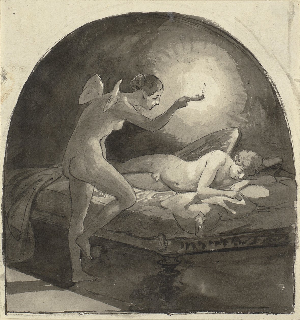 Psyche och den sovande Amoren av Wilhelm Marstrand
