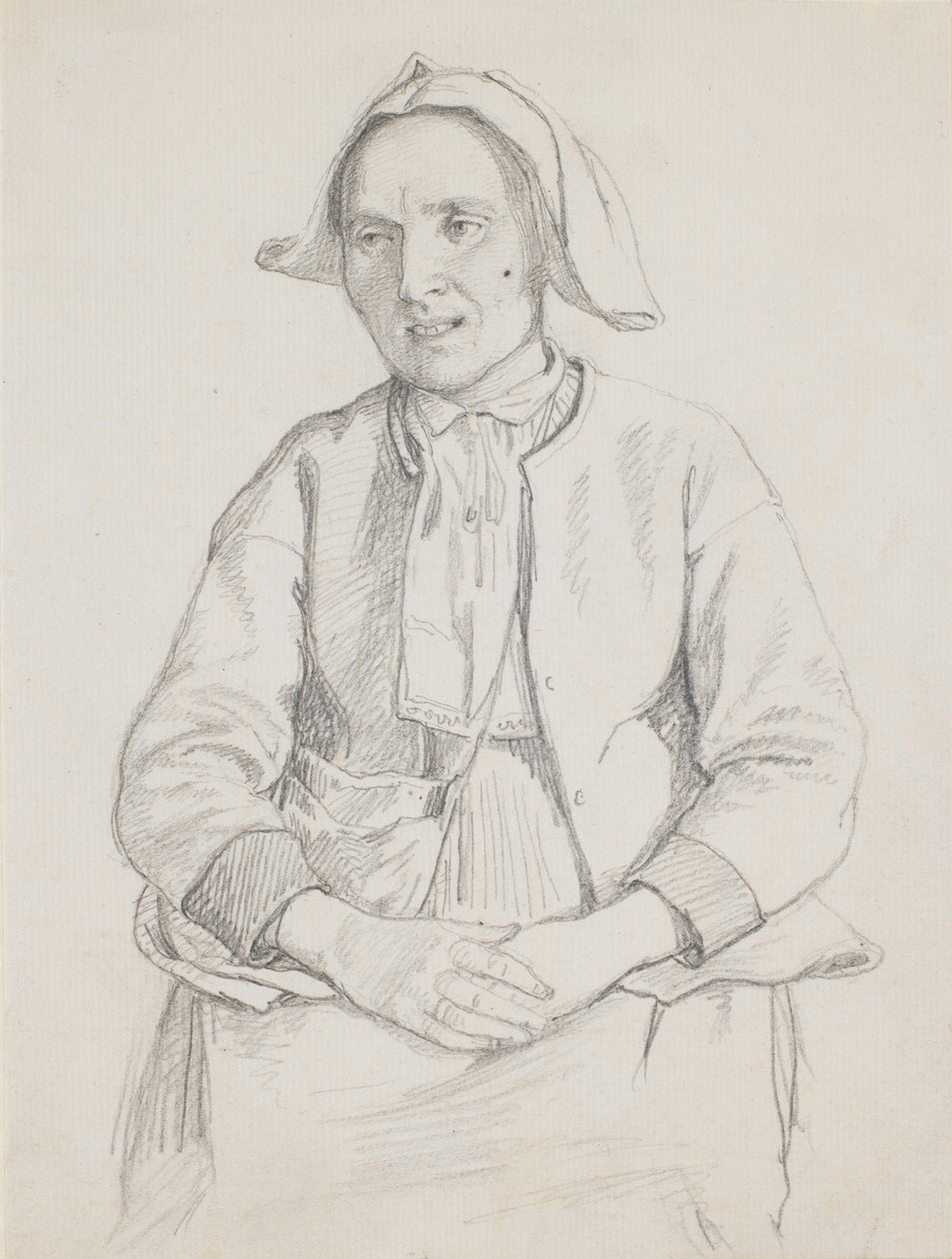 Sittande svensk kvinna, knästycke av Wilhelm Marstrand