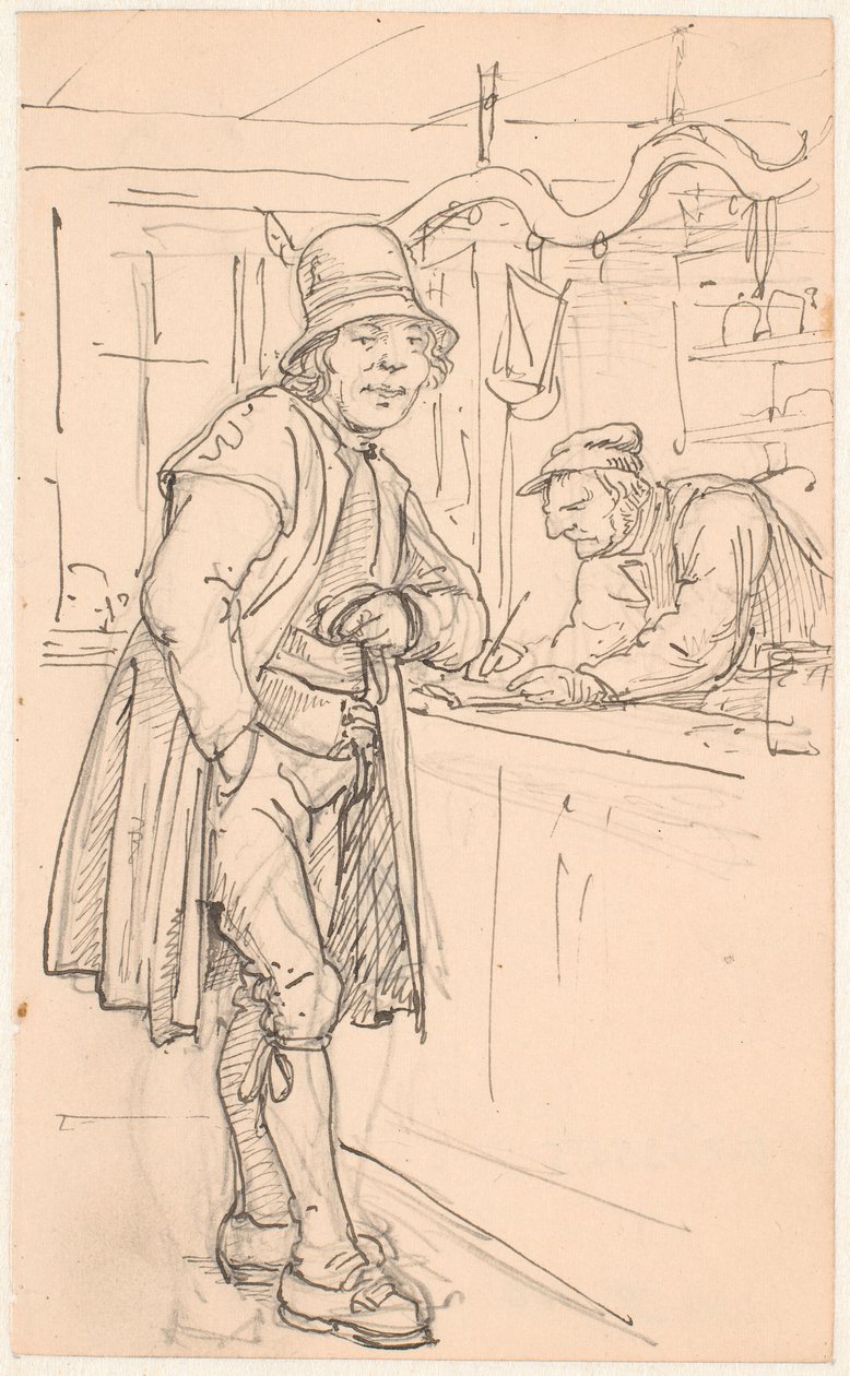 Svensk bonde i mataffären av Wilhelm Marstrand