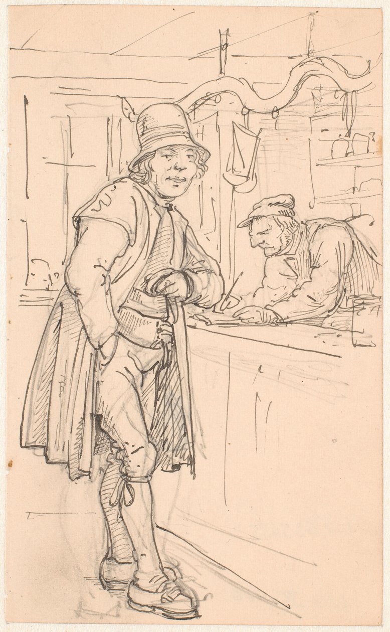 Svensk bonde i mataffären av Wilhelm Marstrand