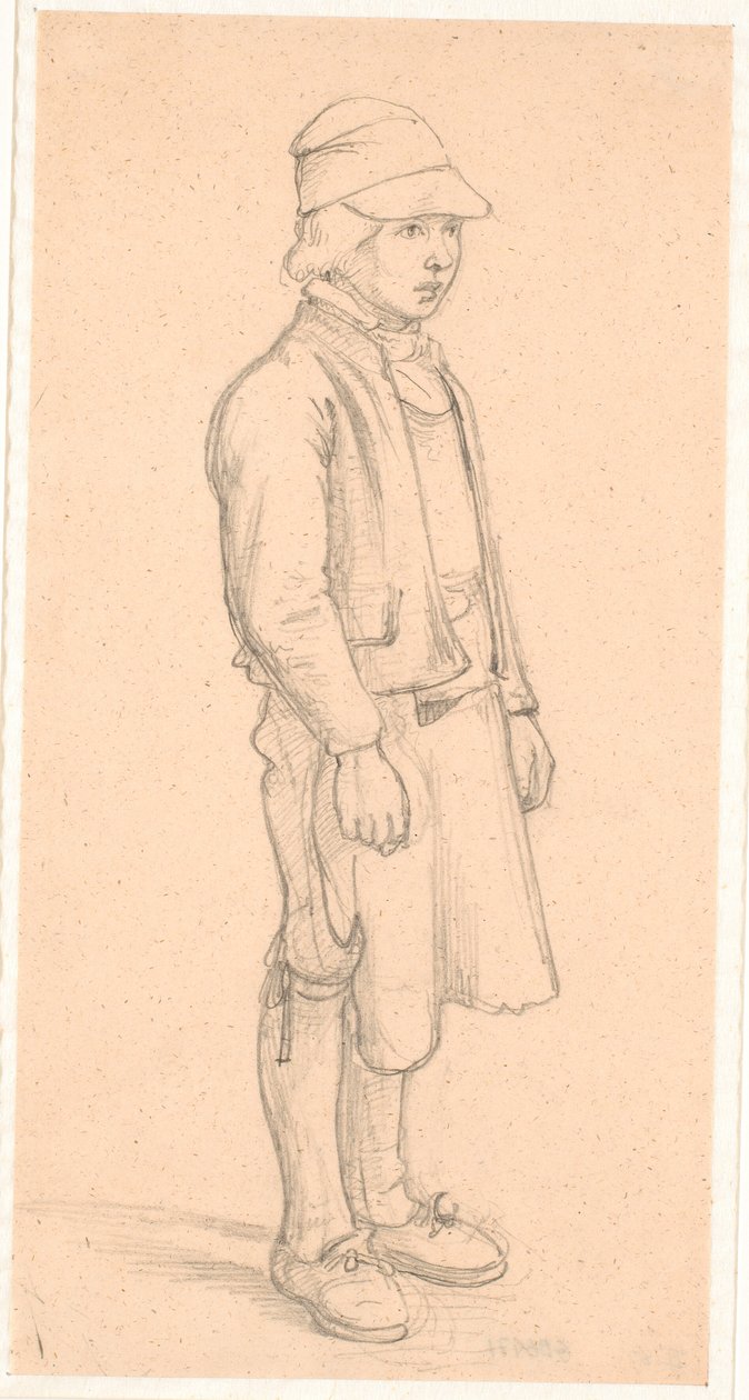 Svensk pojke med keps av Wilhelm Marstrand