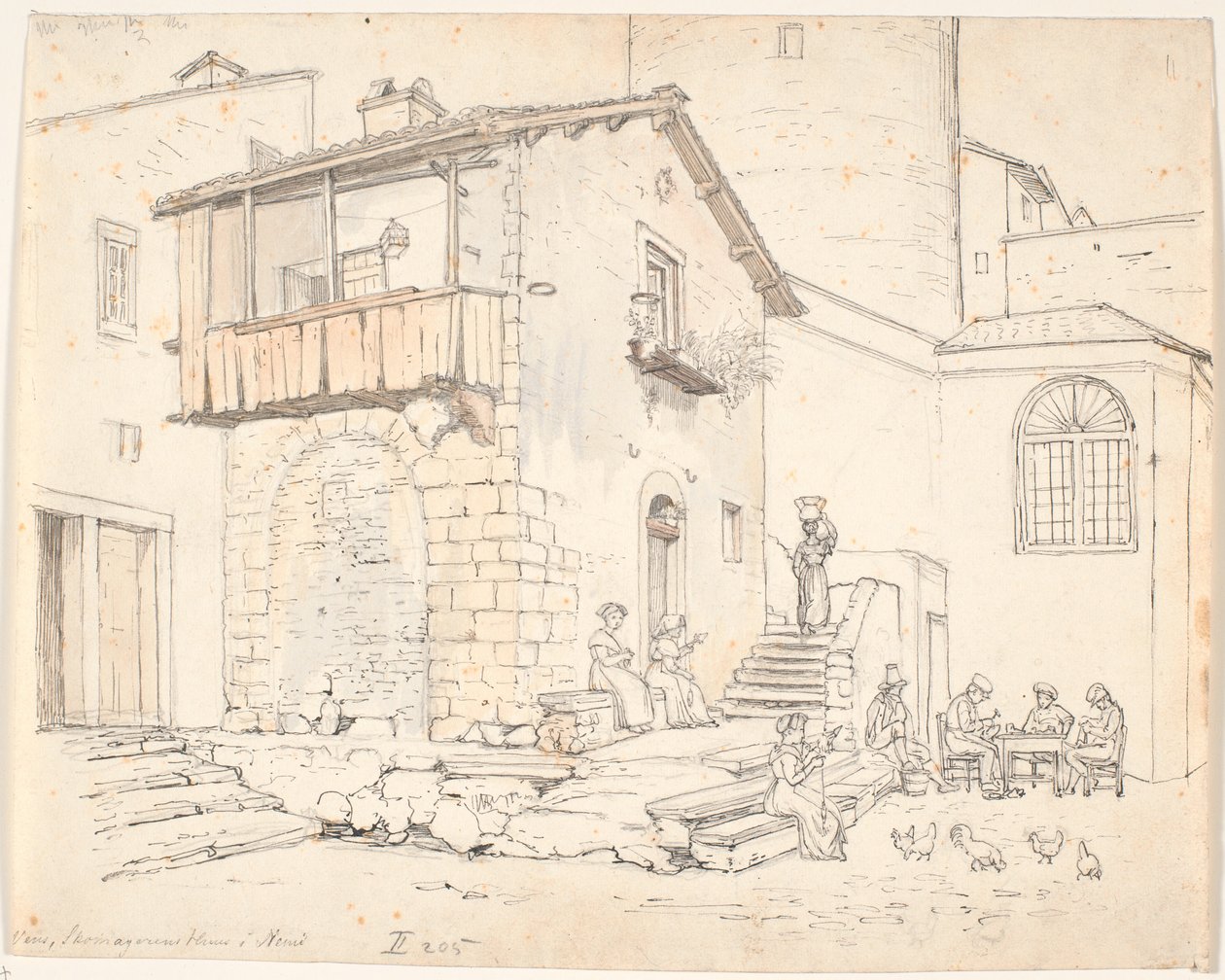 "Vän, skomakarens hus i Nemi" av Wilhelm Marstrand