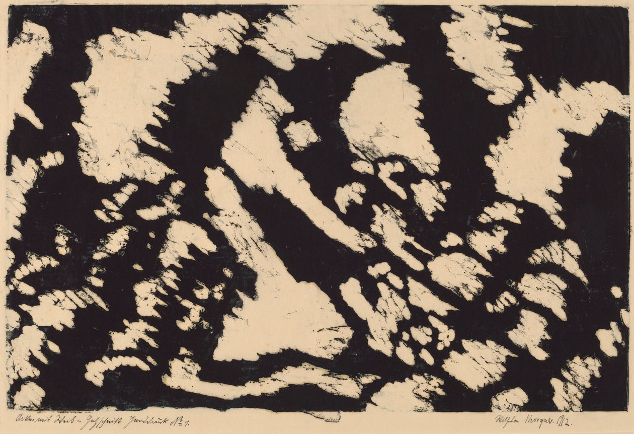 Acker mit Weib (Kvinna på ett fält) av Wilhelm Morgner