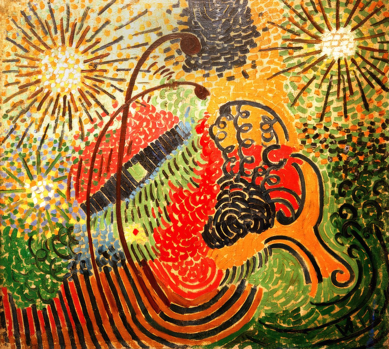 Ornamental komposition XIV av Wilhelm Morgner