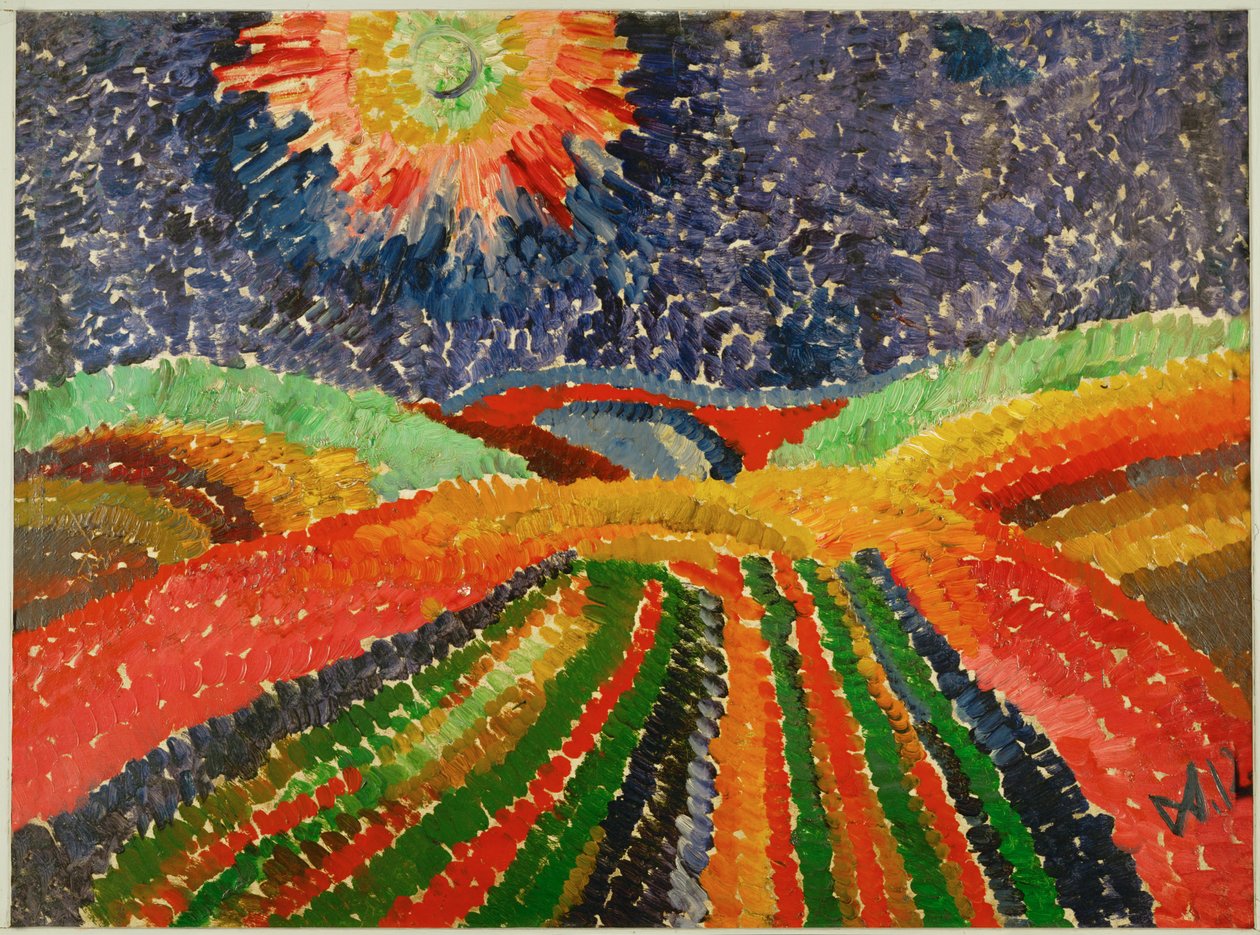 Stig över fält av Wilhelm Morgner