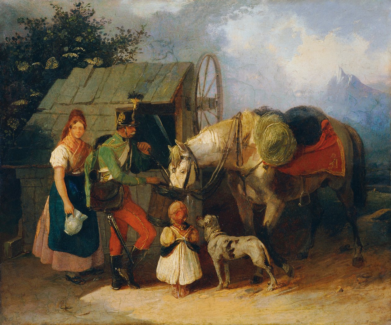 Husar am Brunnen av Wilhelm Richter