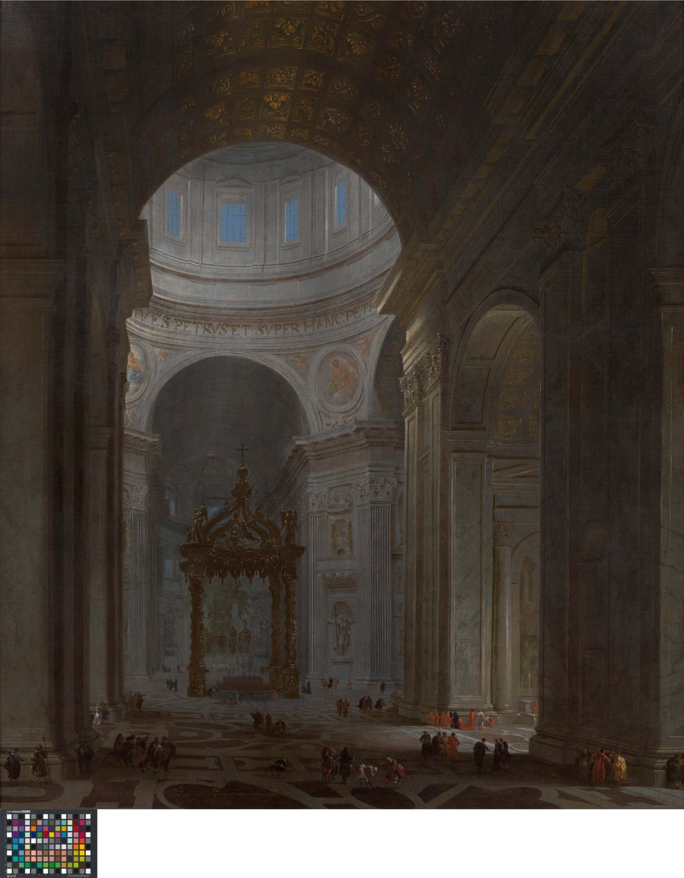 Interiör från Sankt Peterskyrkan i Rom av Wilhelm Schubert van Ehrenberg