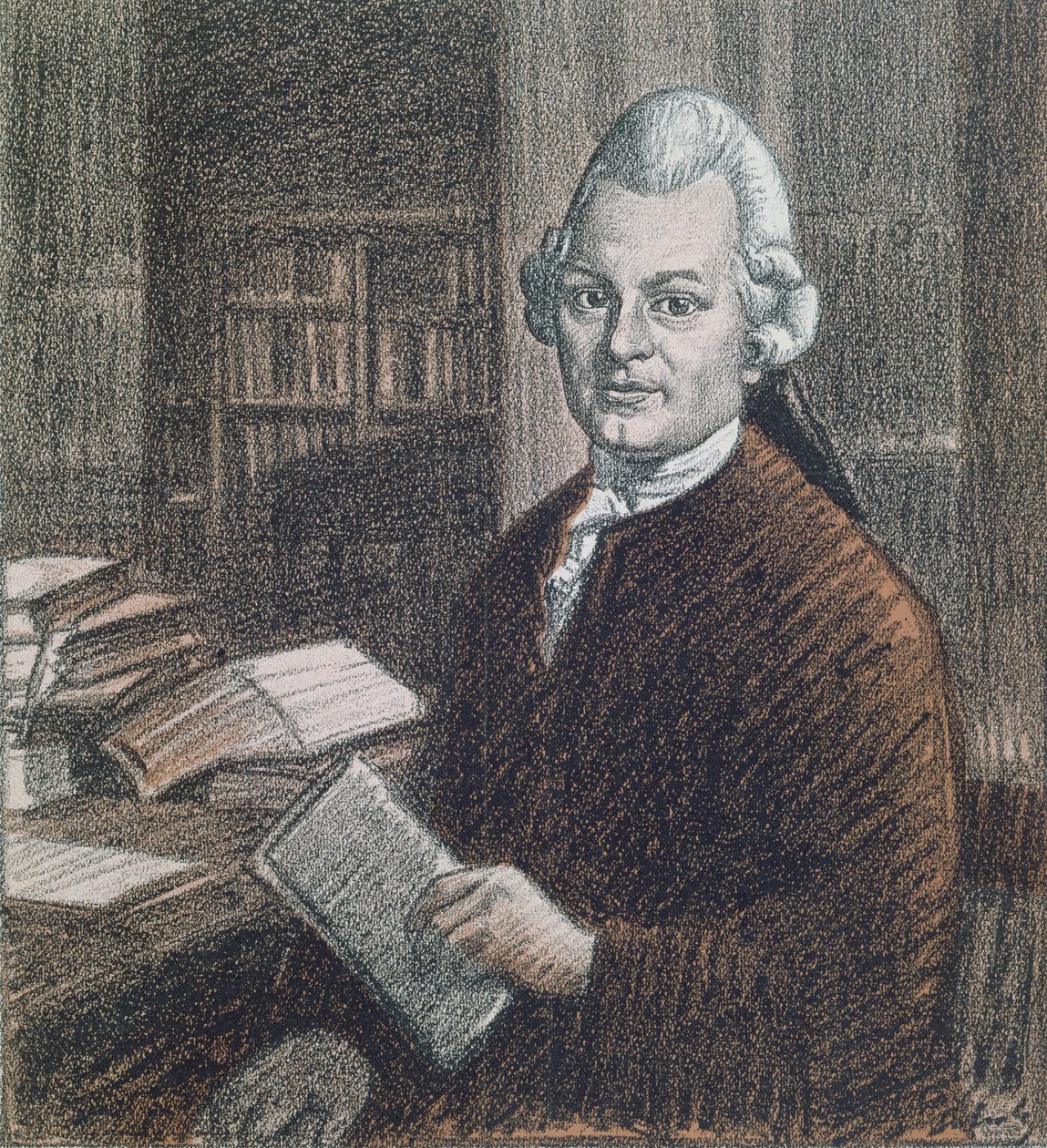 Porträtt av Gotthold Ephraim Lessing (1729-81), illustration från tidskriften 