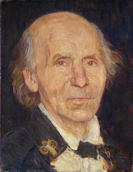 Porträtt av en bonde från Schwalm (olja på duk) av Wilhelm Thielmann