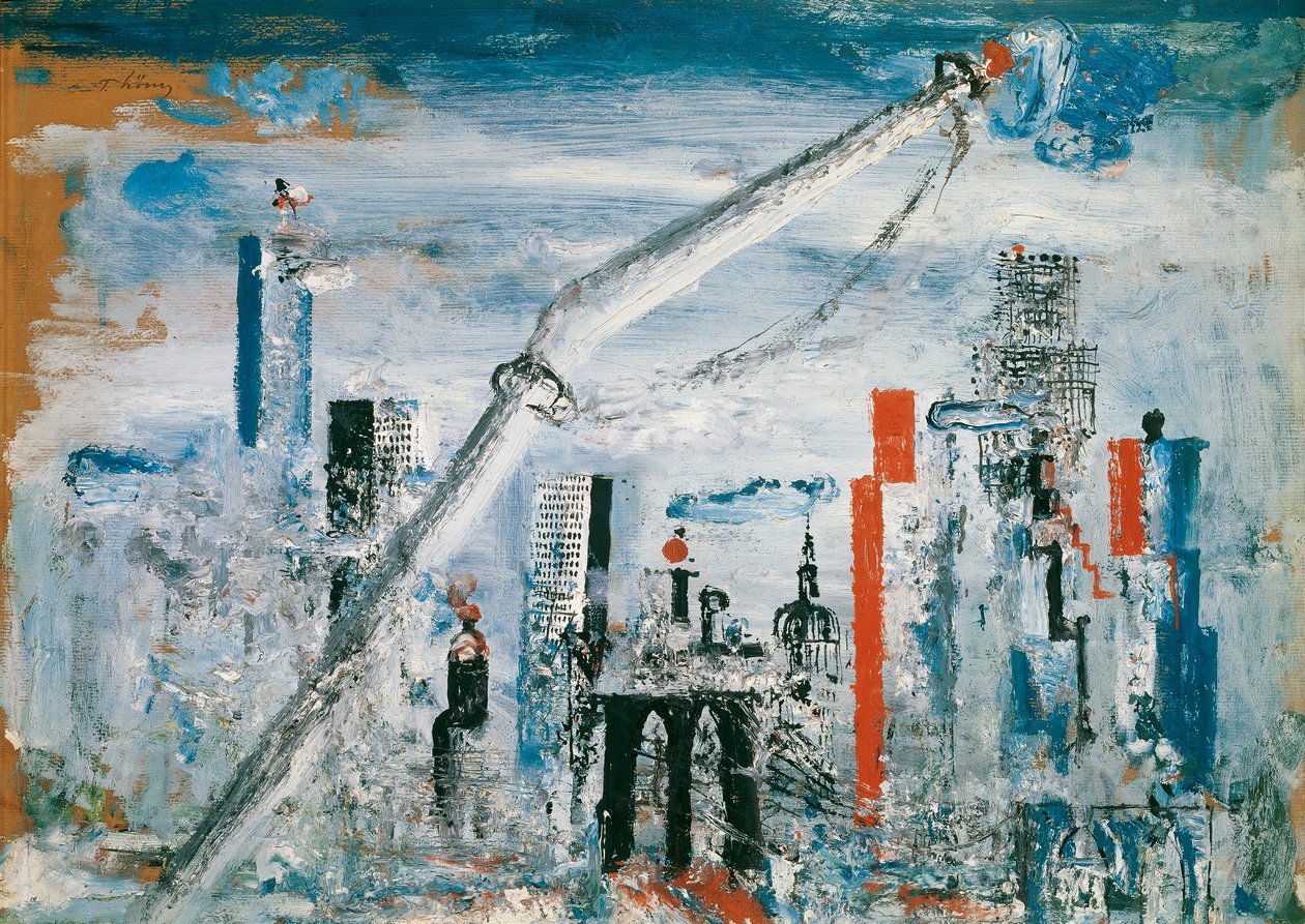 Utsikt över Manhattan (East River) av Wilhelm Thöny
