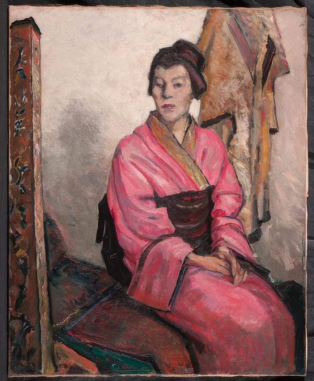 Dam i kimono av Wilhelm Thöny