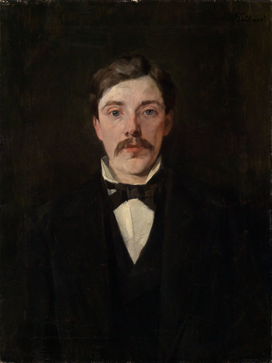 Porträtt av dr Karl Ignaz Trübner, konstnärens bror av Wilhelm Trübner