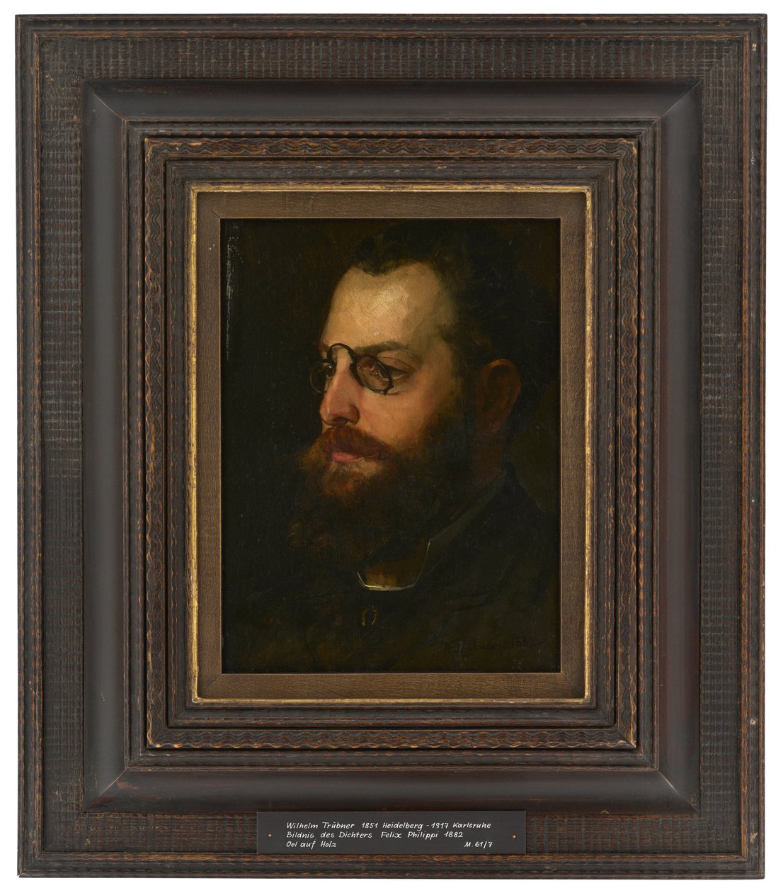 Porträtt av poeten Felix Philippi av Wilhelm Trübner