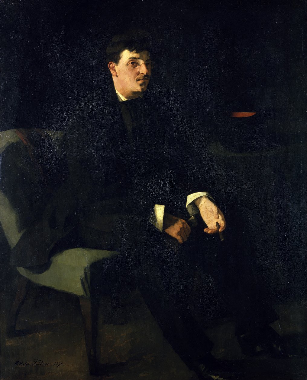 Målaren Carl Schuch av Wilhelm Trübner