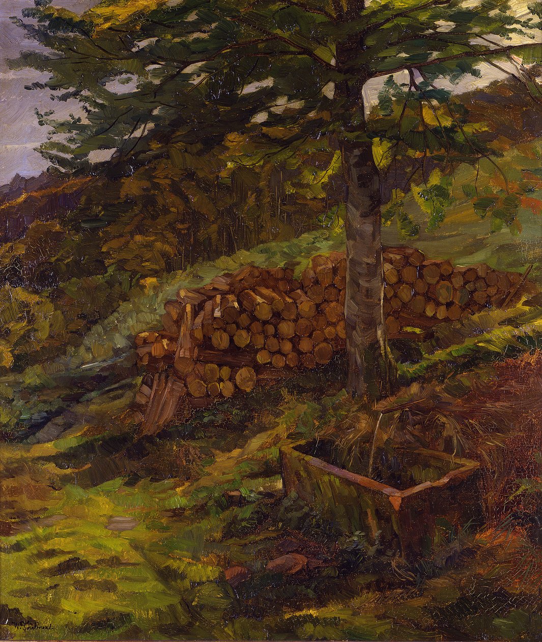 Siegfriedfontänen i Odenwald av Wilhelm Trübner