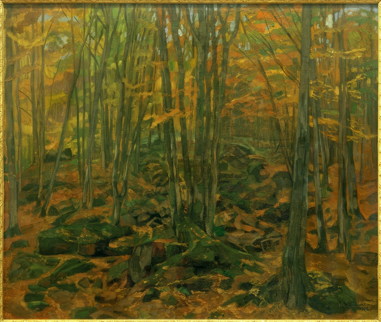 Stenblock i Odenwald av Wilhelm Trübner
