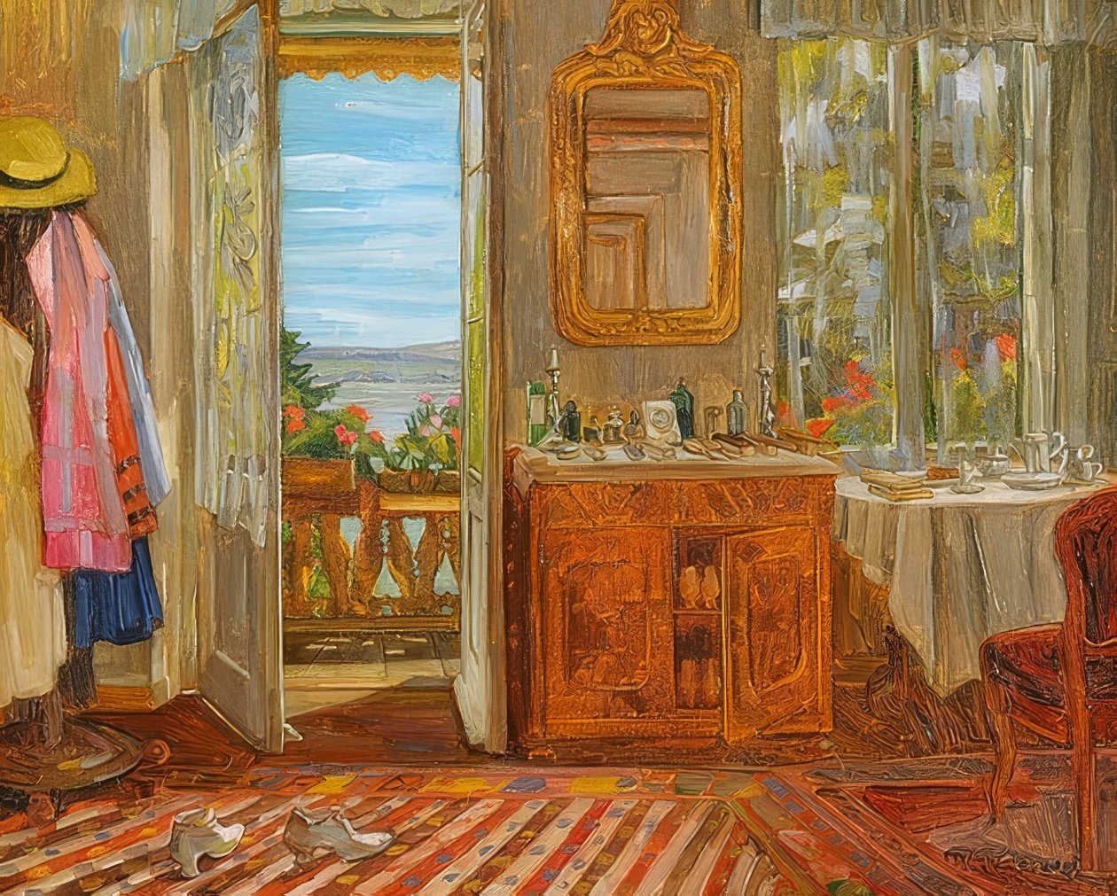 Interiör på Starnbernger See. 1912 av Wilhelm Trübner