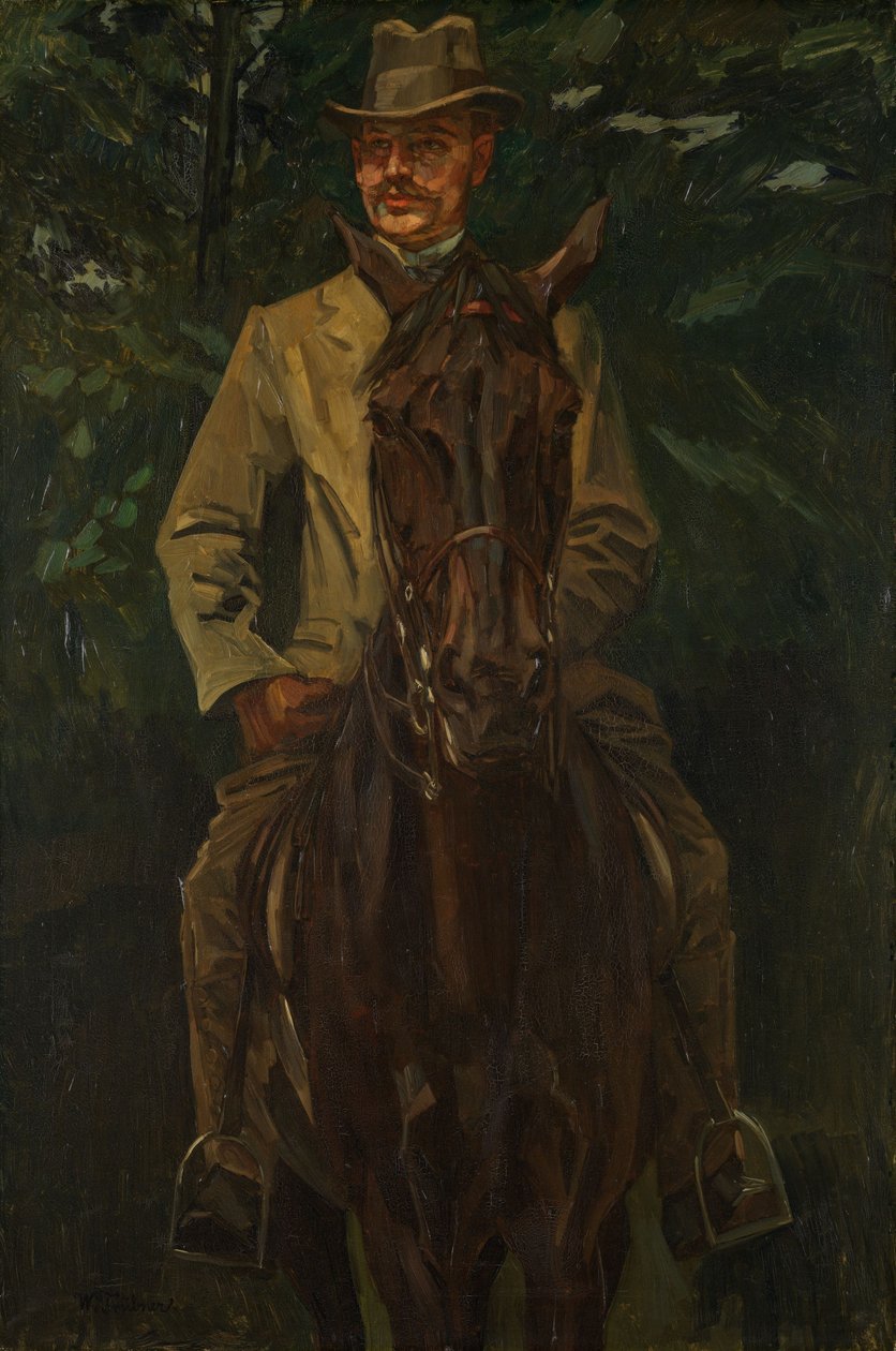 Ryttarporträtt av Wilhelm Trübner