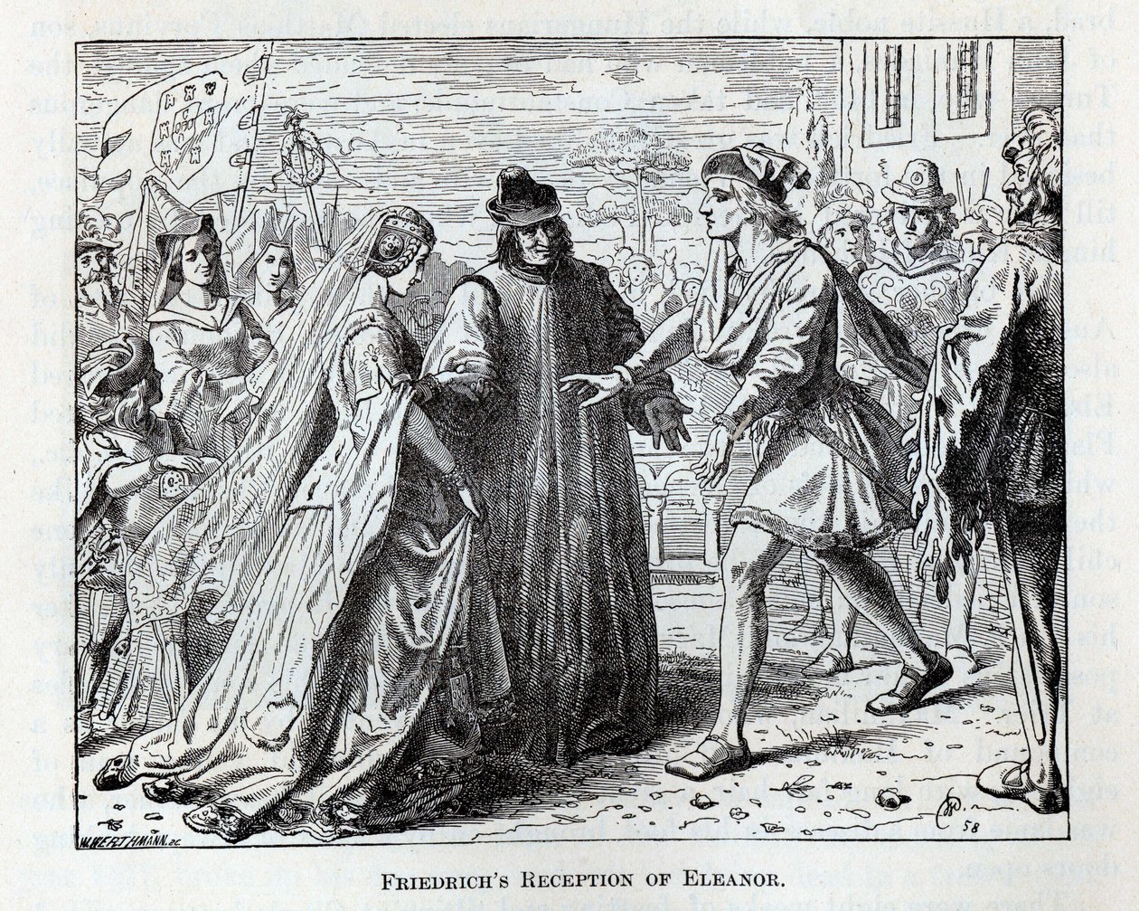 Friedrichs mottagning av Eleanor, 1882 av Wilhelm Werthmann