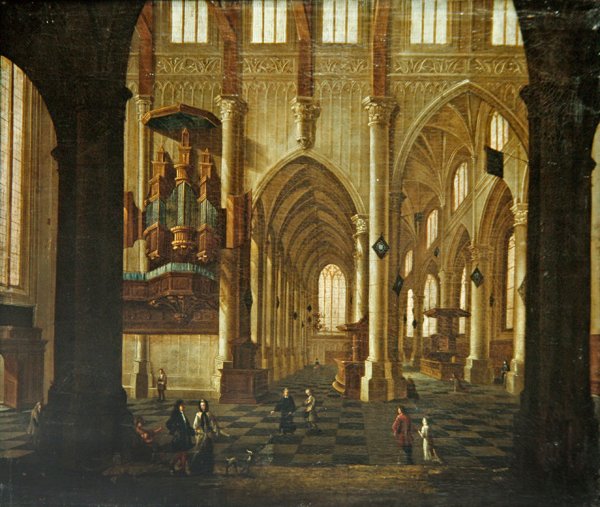 Kyrkans interiör, ca 1660 (olja på duk) av Wilhelm van Ehrenberg