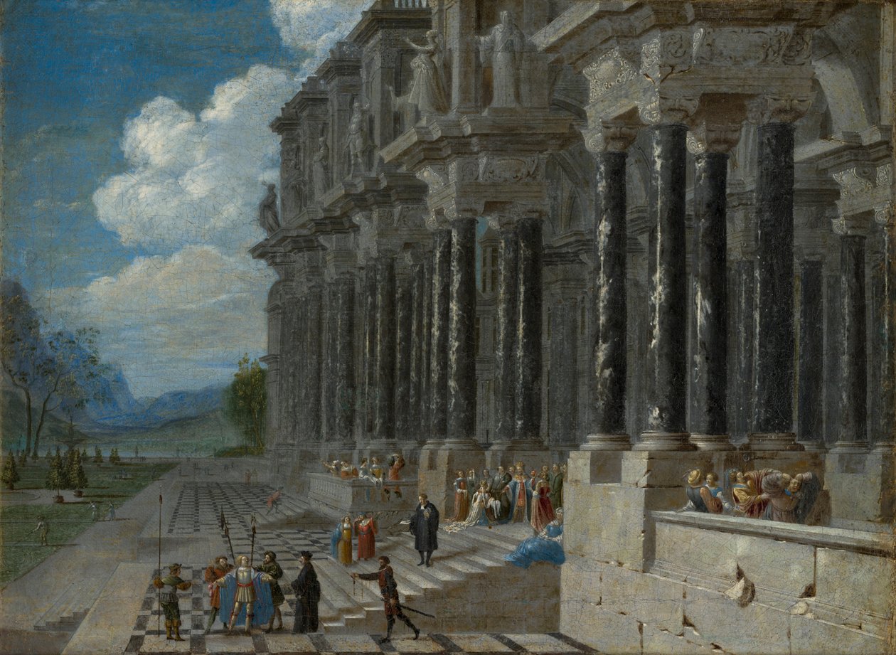 Esther Before Ahasverus, ca 1650-76 (olja på duk) av Wilhelm van Ehrenberg