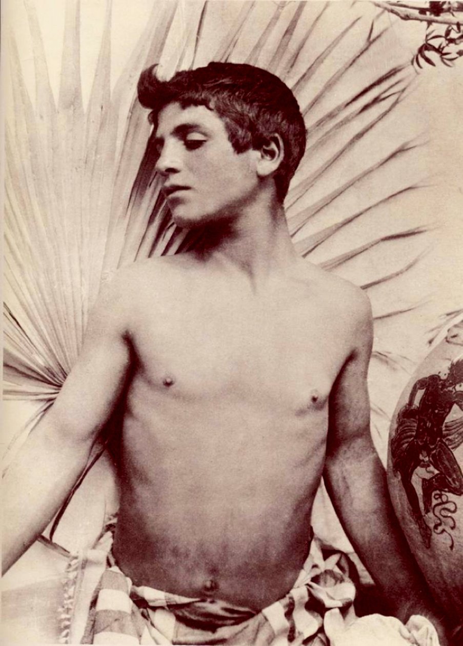 studie av en manlig naken, ca 1900 av Baron Wilhelm von Gloeden