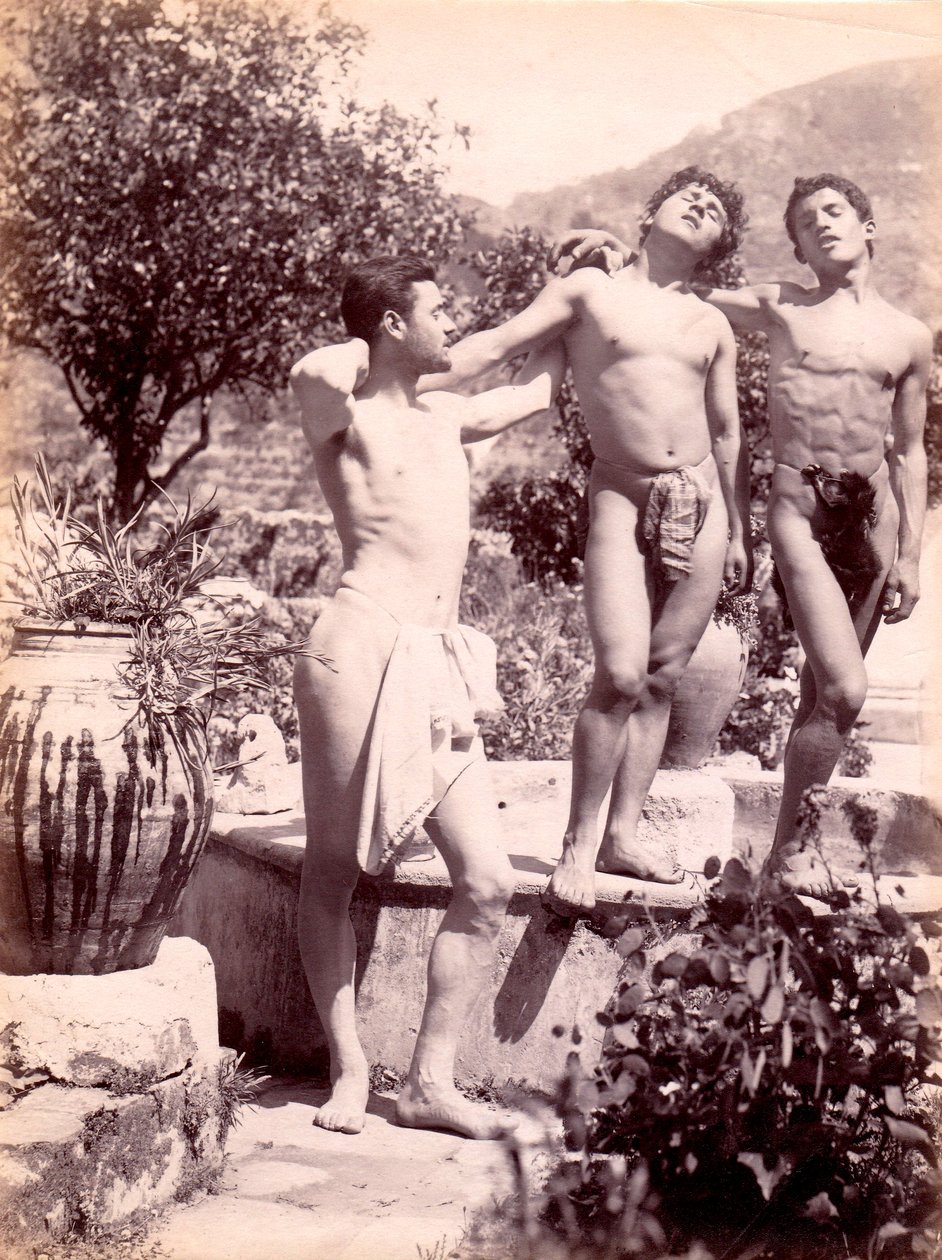 studie av manliga nakenbilder, ca 1900 av Baron Wilhelm von Gloeden