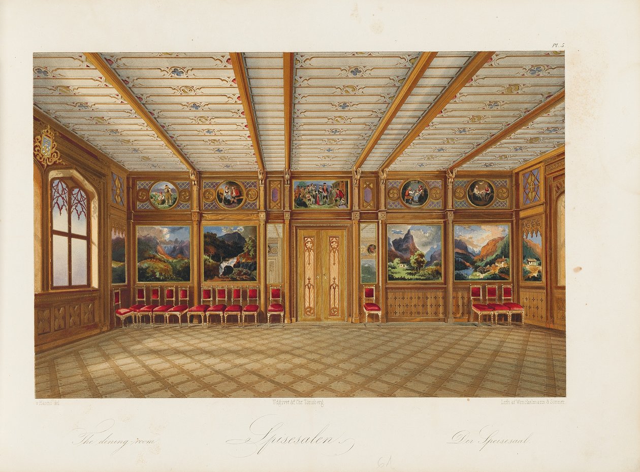 Oscarshals matsal, 1852 av Wilhelm von Hanno