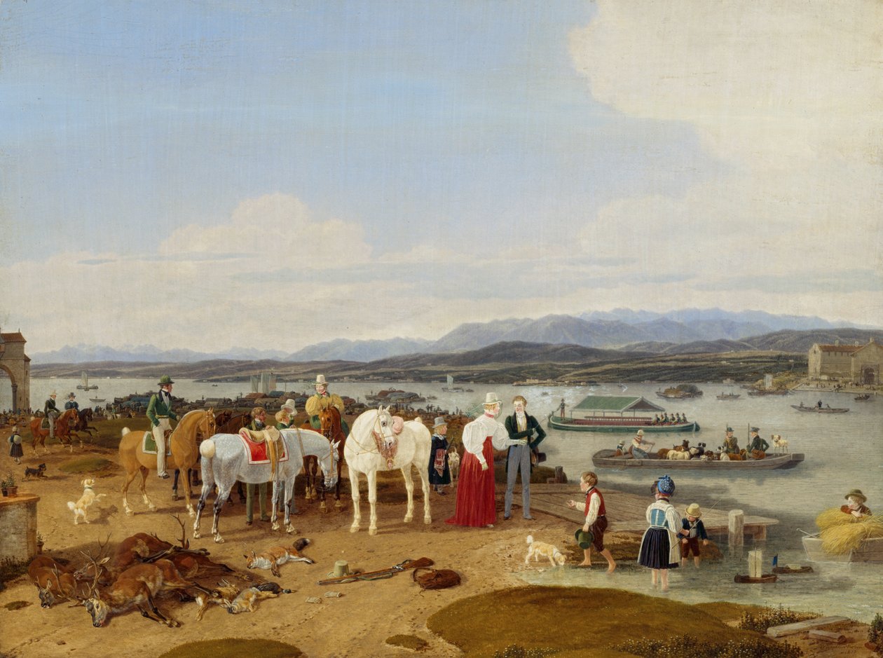 Efter jakten vid Bodensjön av Wilhelm von Kobell