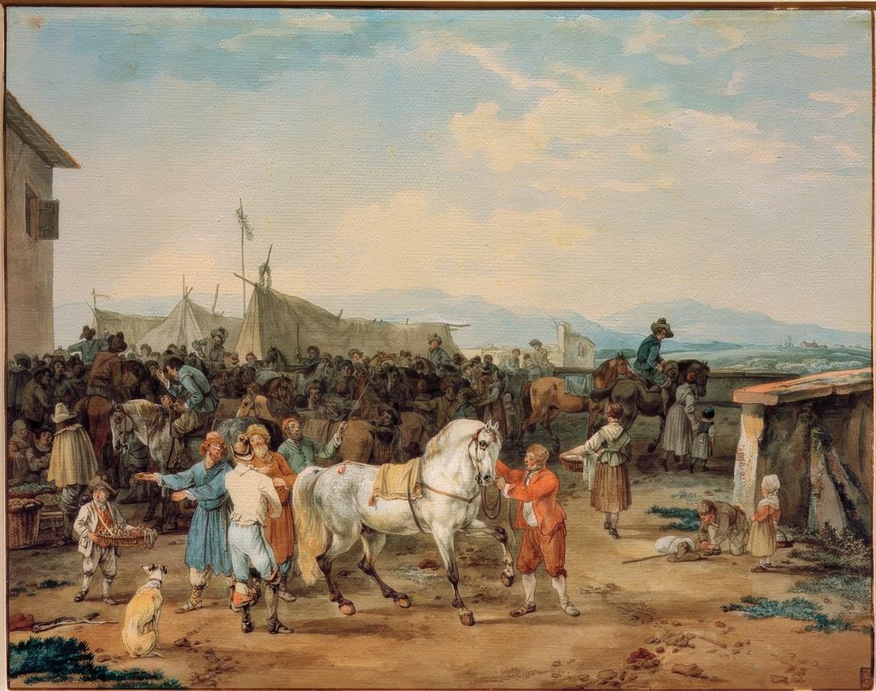 Hästmarknad av Wilhelm von Kobell