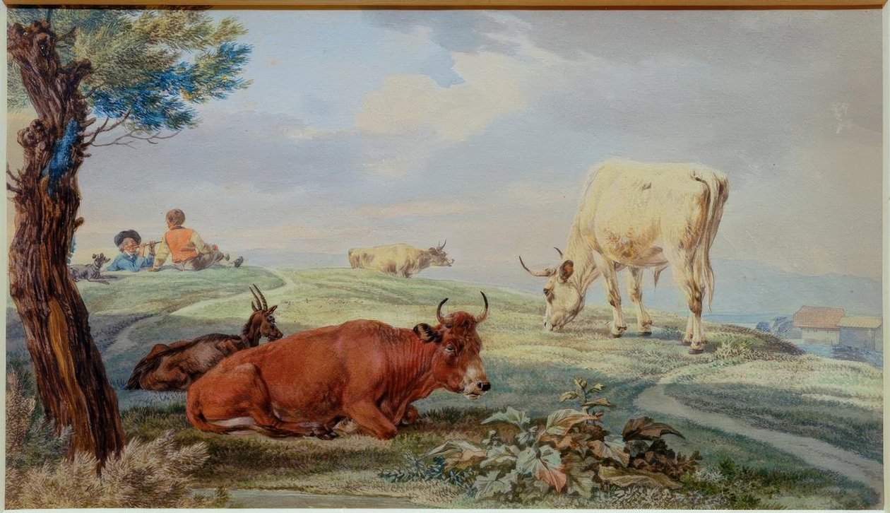 Beteslandskap från det bayerska Oberland av Wilhelm von Kobell