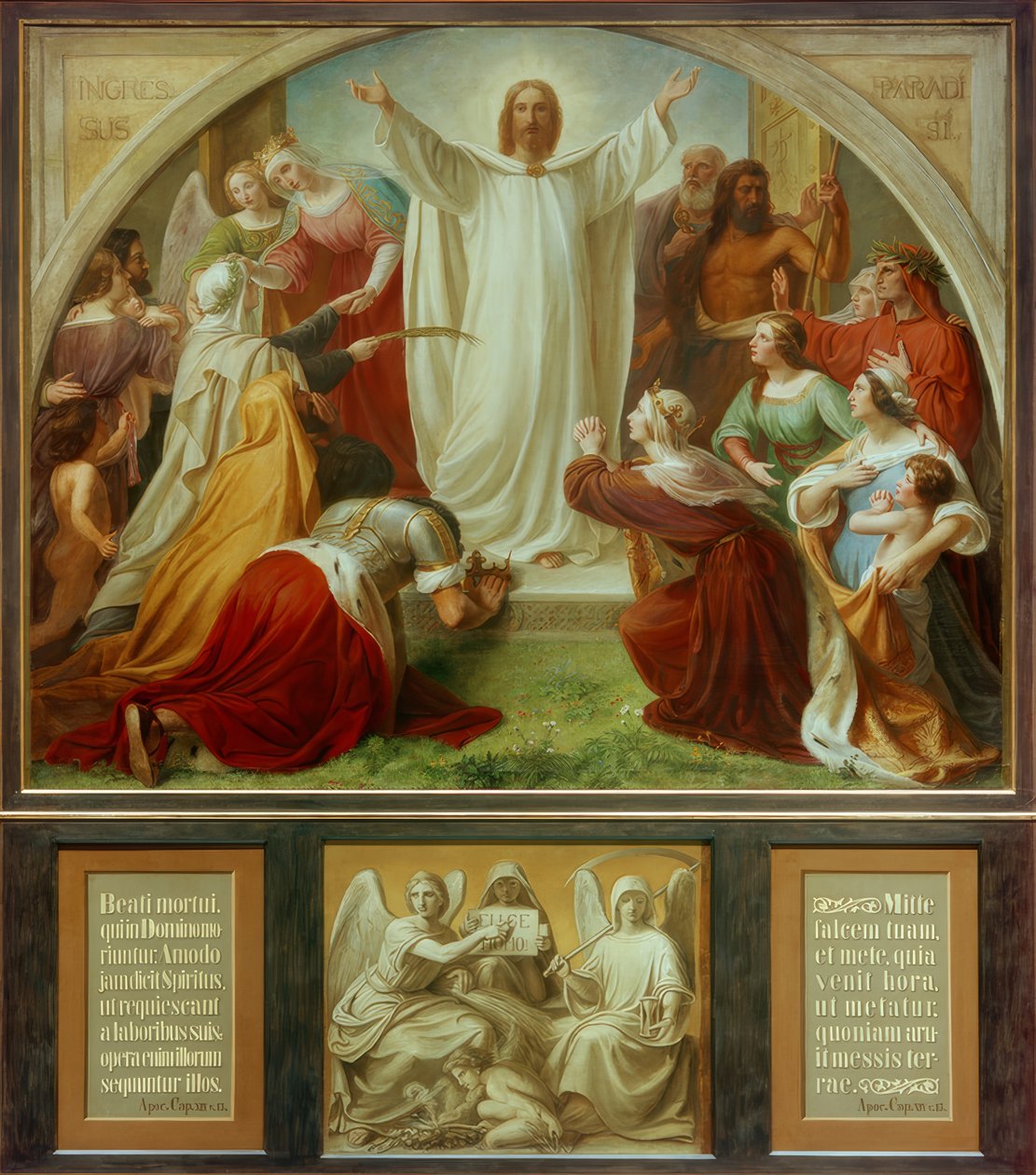 W. von Schadow, Paradise (himlen) / centralpanel, triptyk, av Friedrich Wilhelm von Schadow