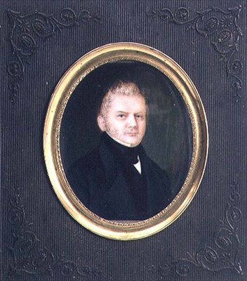 Porträtt av Alexander Muravyov, ca 1840 (akvarell och gouache) av Wilhelmina Feodorovna Gebhard