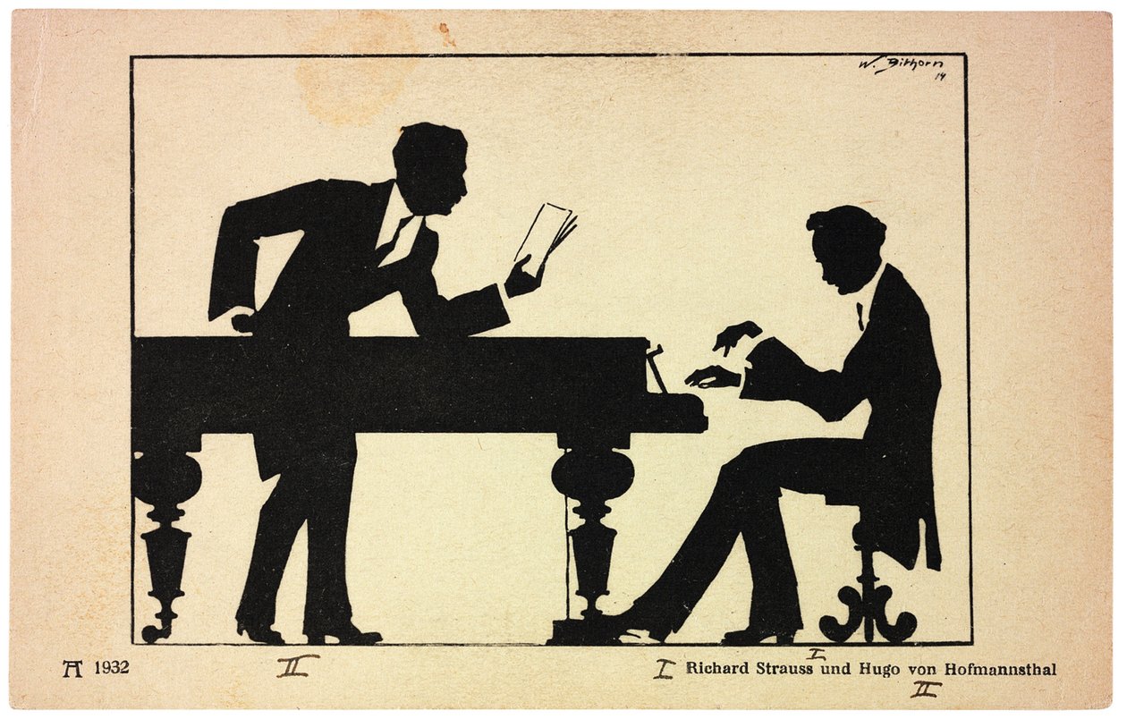 Hugo von Hofmannsthal 1874-1929 och Richard Strauss 1864-1949, 1914. av Wilhem Bithorn