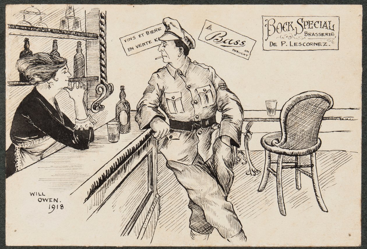 "Bock Special", soldat på en fransk bar av Will Owen