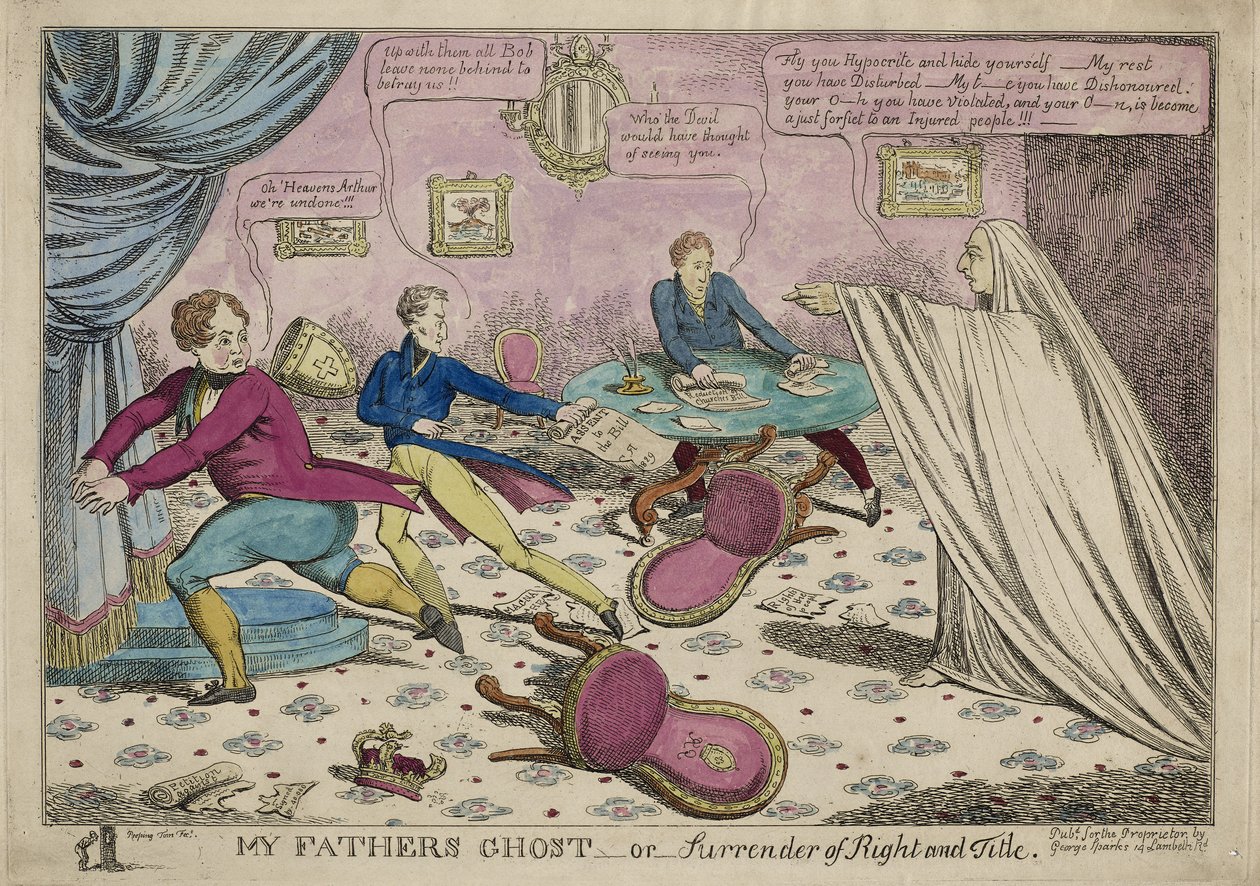 My Fathers Ghost, eller Surrender of Right and Titel, 1829 av Will Sparks