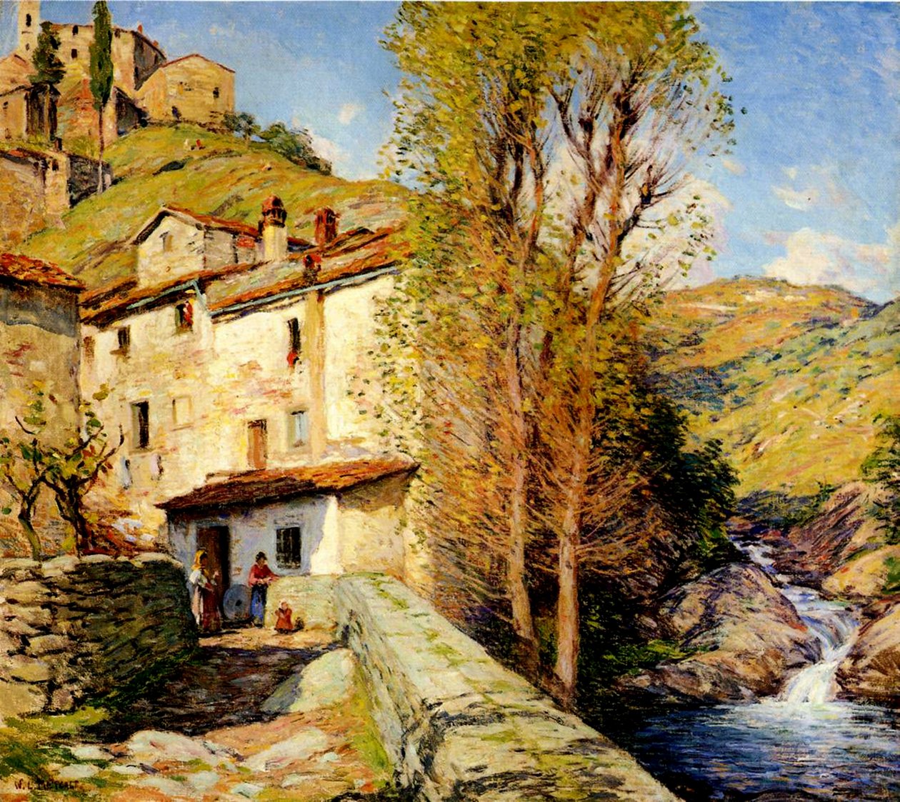 Den gamla kvarnen i Pelago, Italien, 1913 av Willard Leroy Metcalf