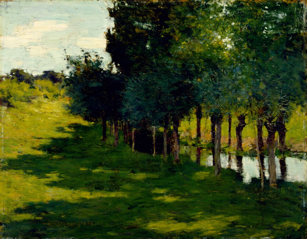 Solljus och skugga, 1888 av Willard Leroy Metcalf