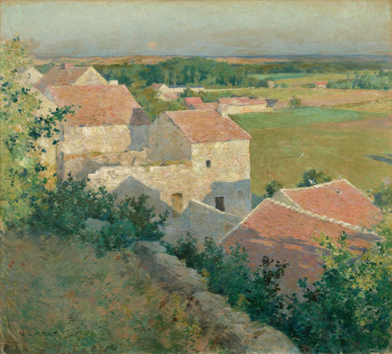 Midsommarskymning, ca 1890 (olja på duk) av Willard Leroy Metcalf