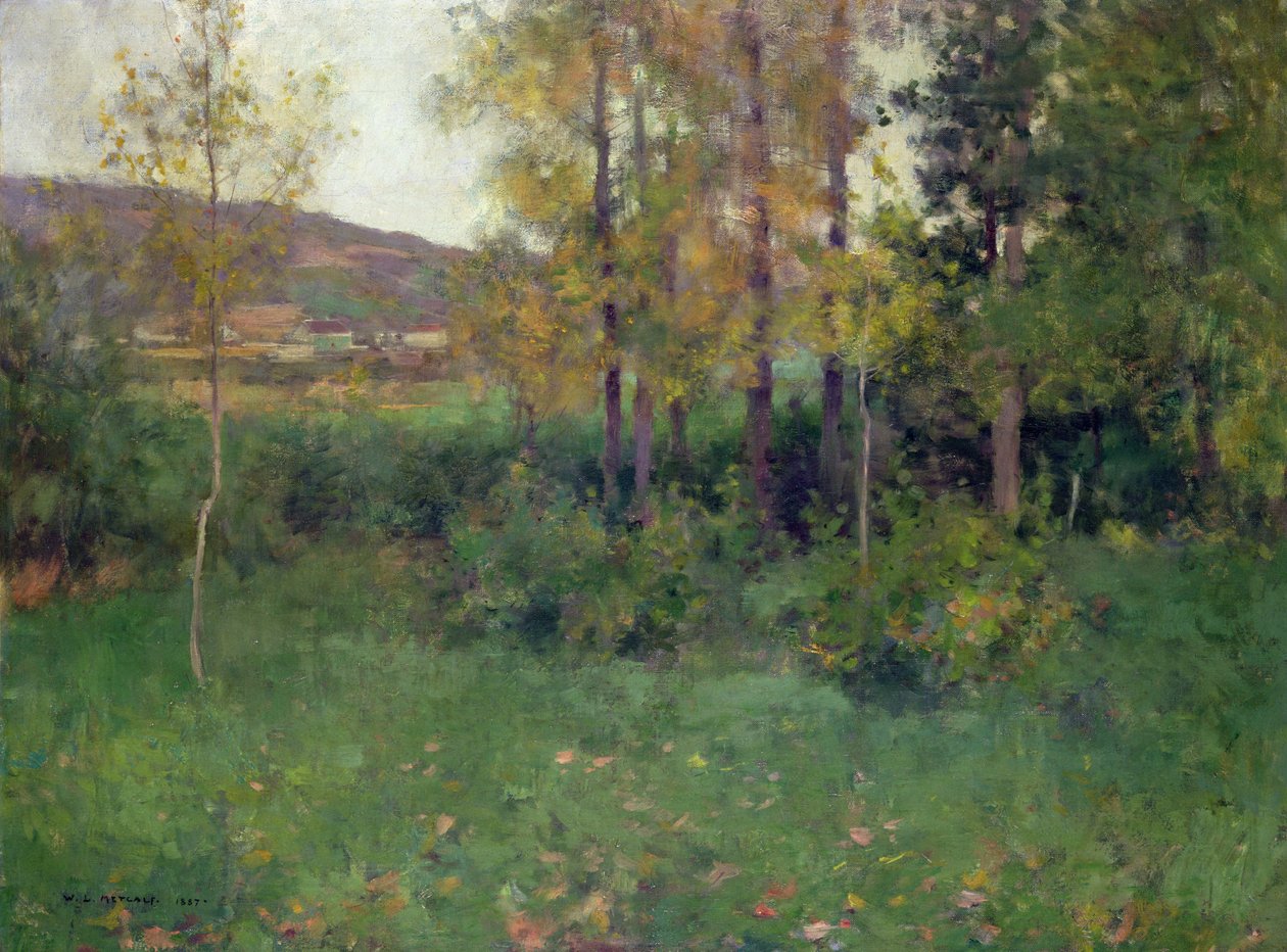 Vårlandskap, Giverny av Willard Leroy Metcalf