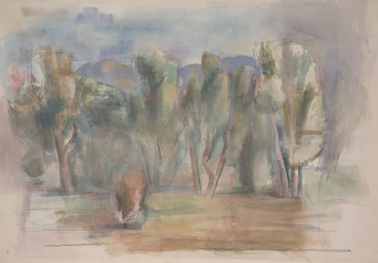 Studie (akvarell på papper) av Willard Nash