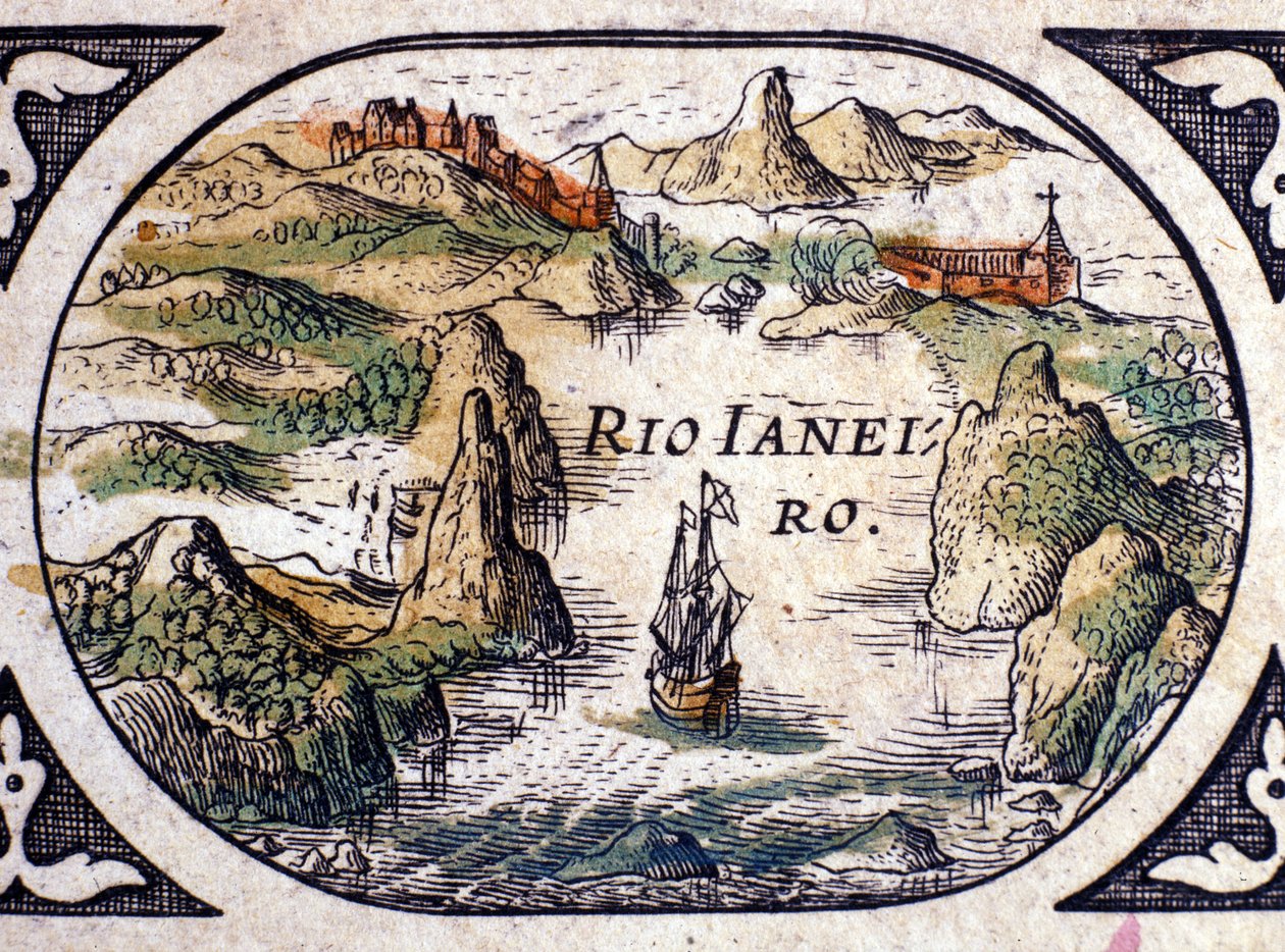 Utsikt över Rio de Janeiro, Brasilien, 1600 av Willem Janszoon Blaeu