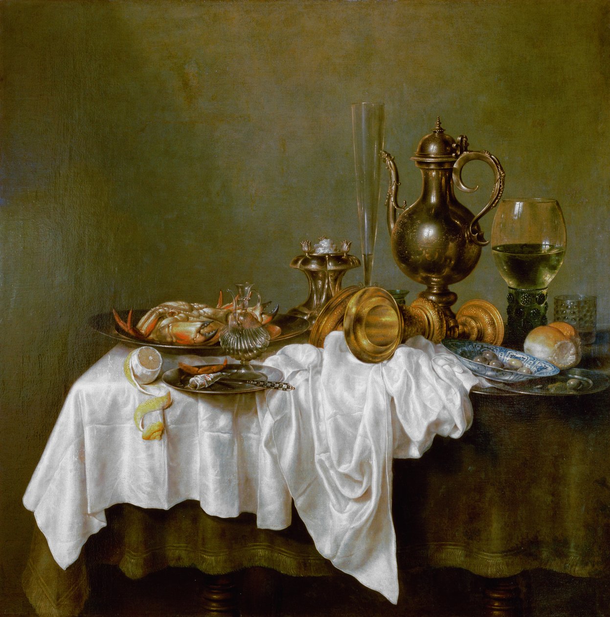 frukost stilleben med krabba av Willem Claesz. Heda
