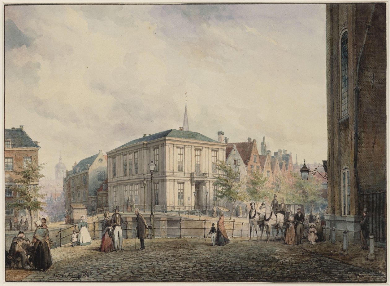 spotta. Teckning. Dimensioner okända. Amsterdam, Amsterdam stadsarkiv, samling av teckningar och tryck av Willem Hekking