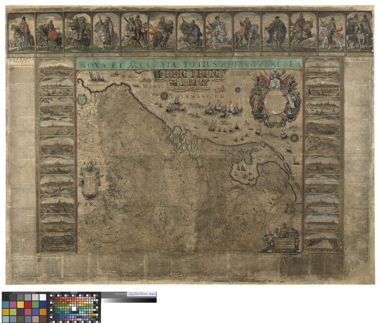 Väggkarta över Nederländerna, Willem Blaeu av Willem Janszoon Blaeu