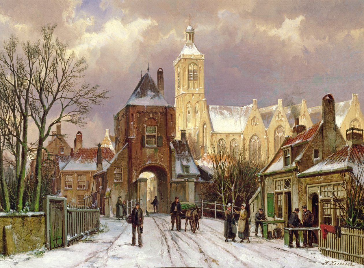 Vinterscen i Amsterdam av Willem Koekkoek