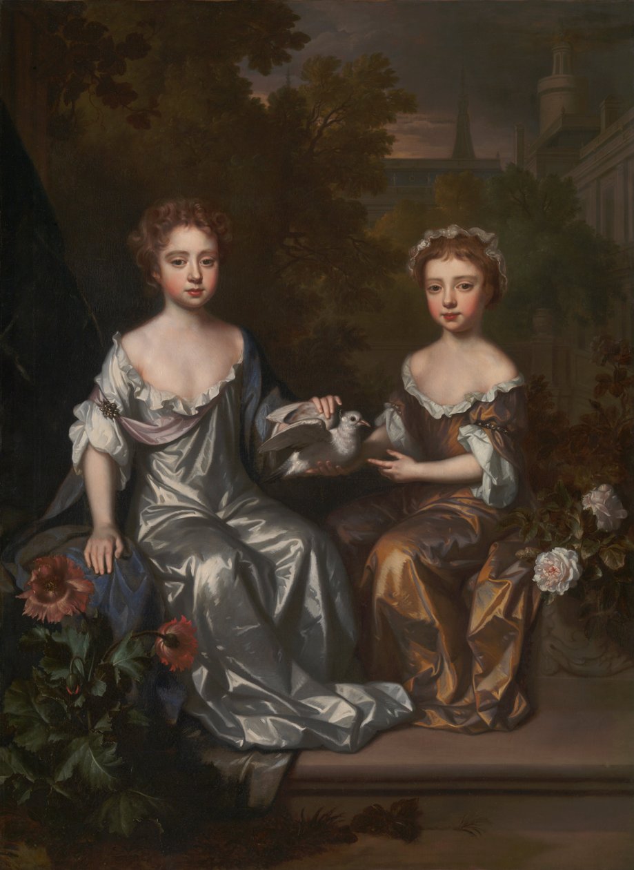 Portrait of Henrietta and Mary Hyde av Willem Wissing