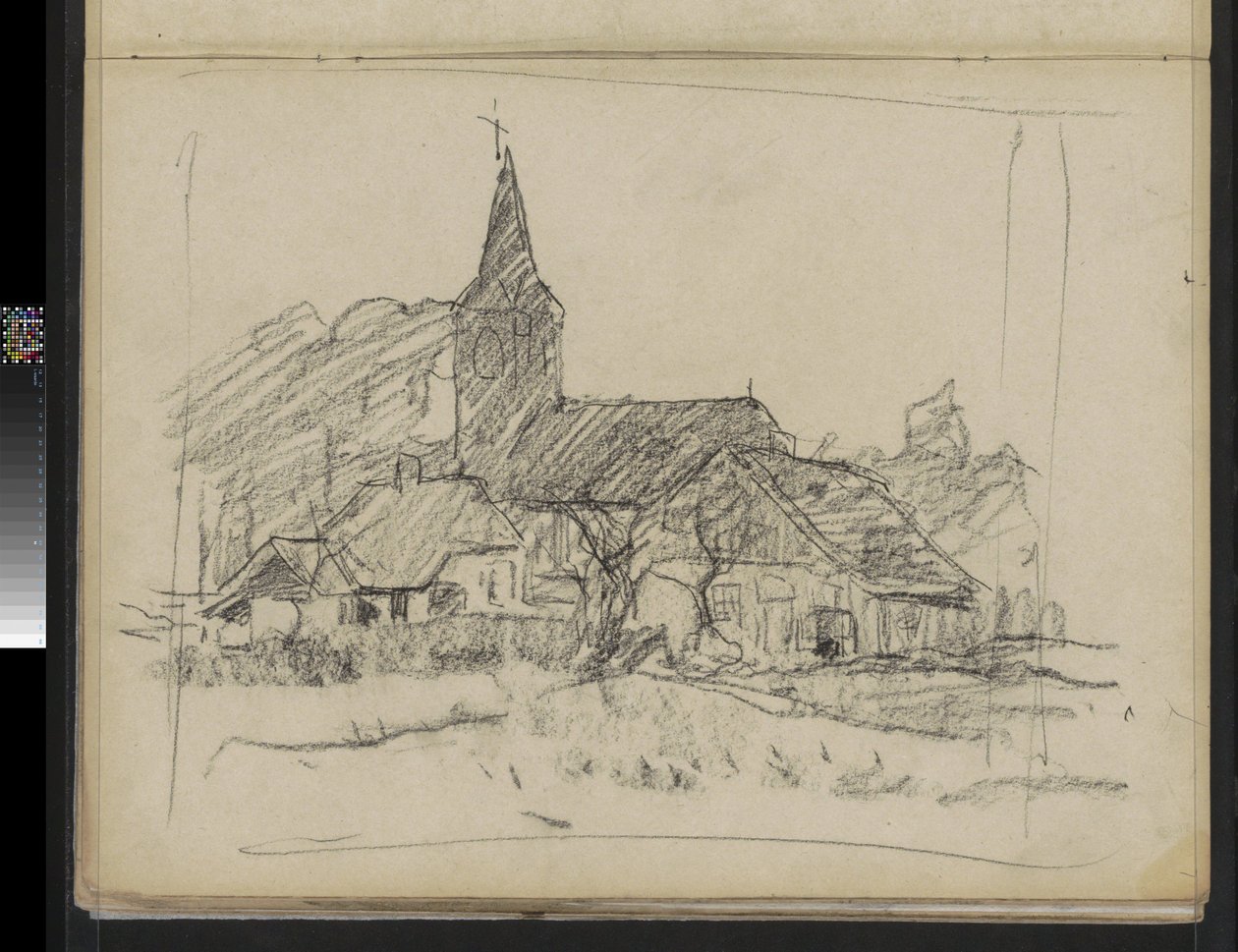 Gezicht op Diepenheim met de Johanneskerk, Willem Witsen av Willem Arnoldus Witsen